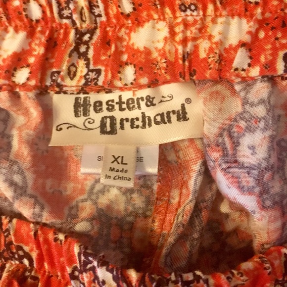 Bohemian flowy elastic waist pants - Picture 2 of 2